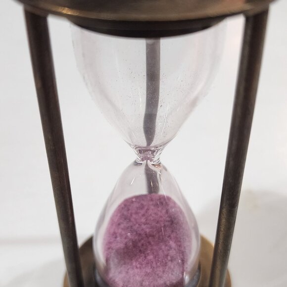 Brass Hourglass, sandglass timer - Picture 1 of 5